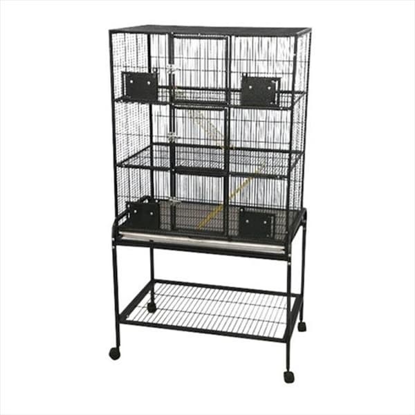 A&E Cage A&E Cage 13221-SA Black 3 Level Animal Cage With Removable Base 13221-SA Black - main